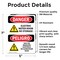Signmission Electric Meter Room No Storage Bilingual Danger Sign, Vinyl Decal, 5in W x 7in L, 2PK OS-2PACK-DS-D-57-VS-1192 - alternate 2
